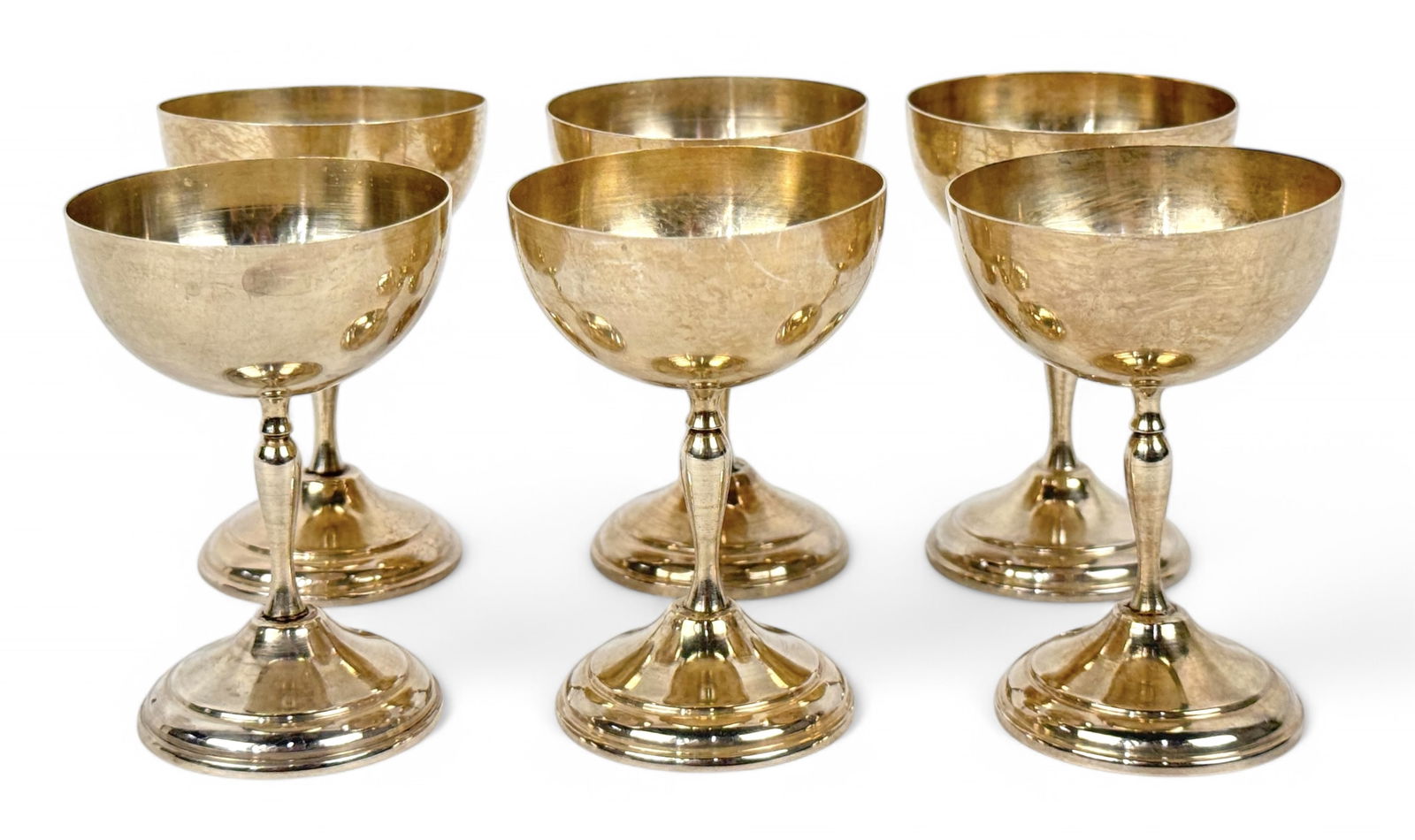 (6) Small Silver Goblets (1 of 4)