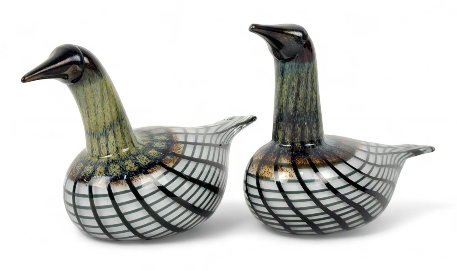 Pair Of iittala Toikka Black Throated Loon Glass Birds (1 of 7)
