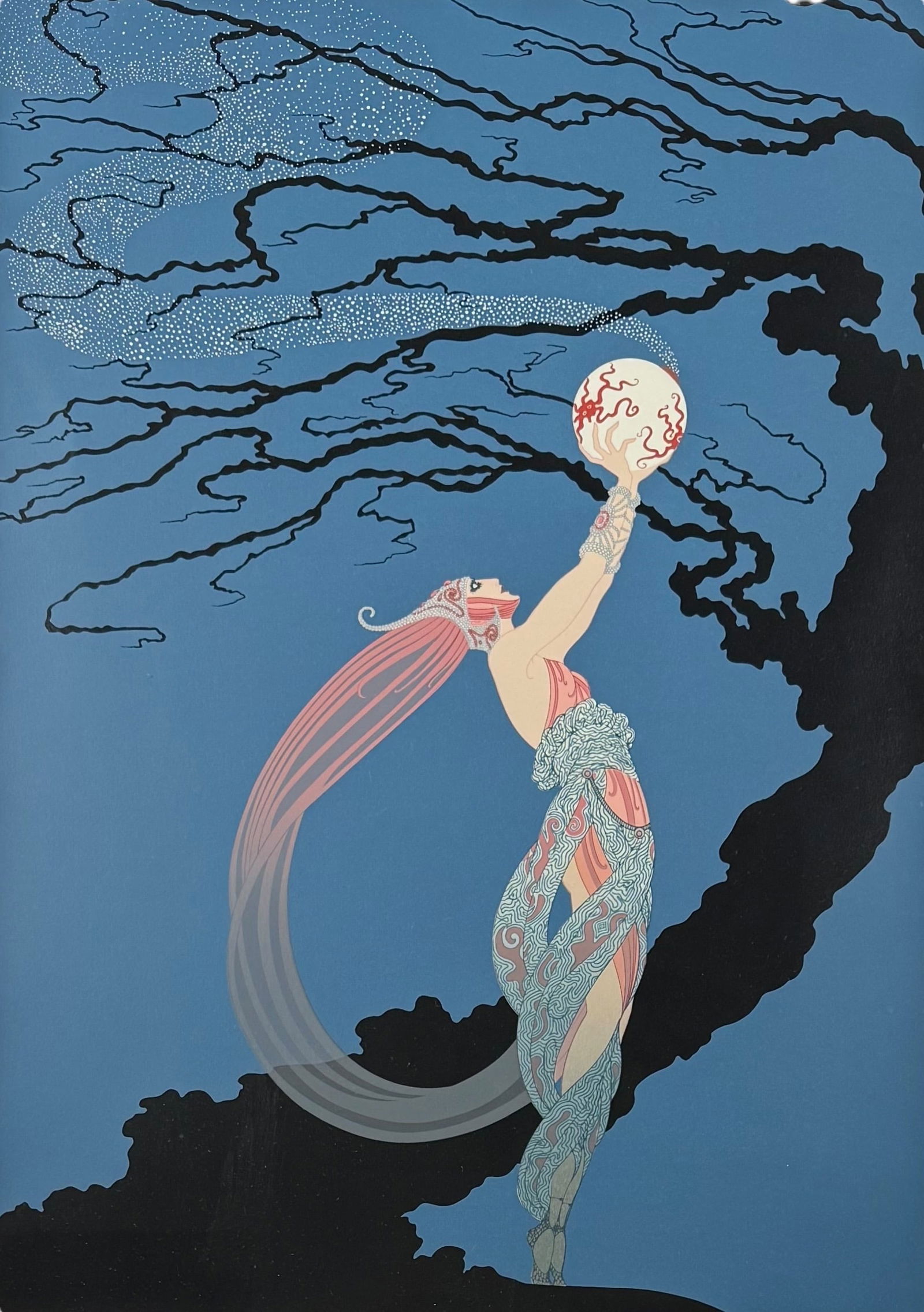 Erte "Fireflies" Serigraph In Colors (1 of 5)