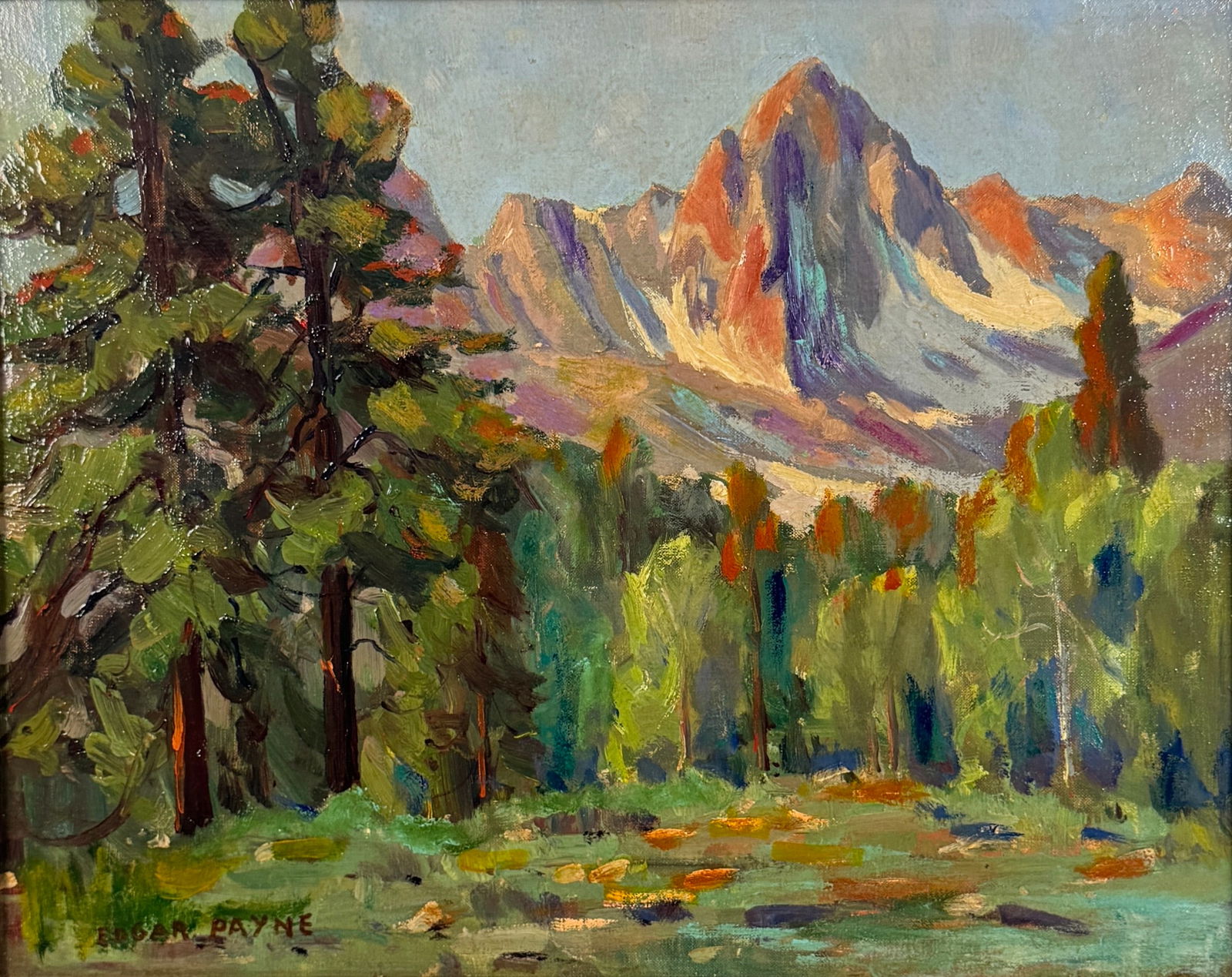 In The Style Of Edgar Payne Oil On Board (1 of 5)