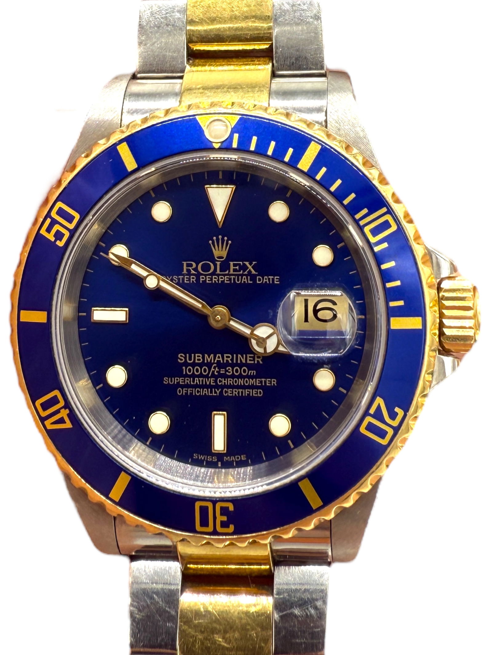 Rolex Submariner 18K Gold & Stainless "Bluesy" Watch (1 of 10)