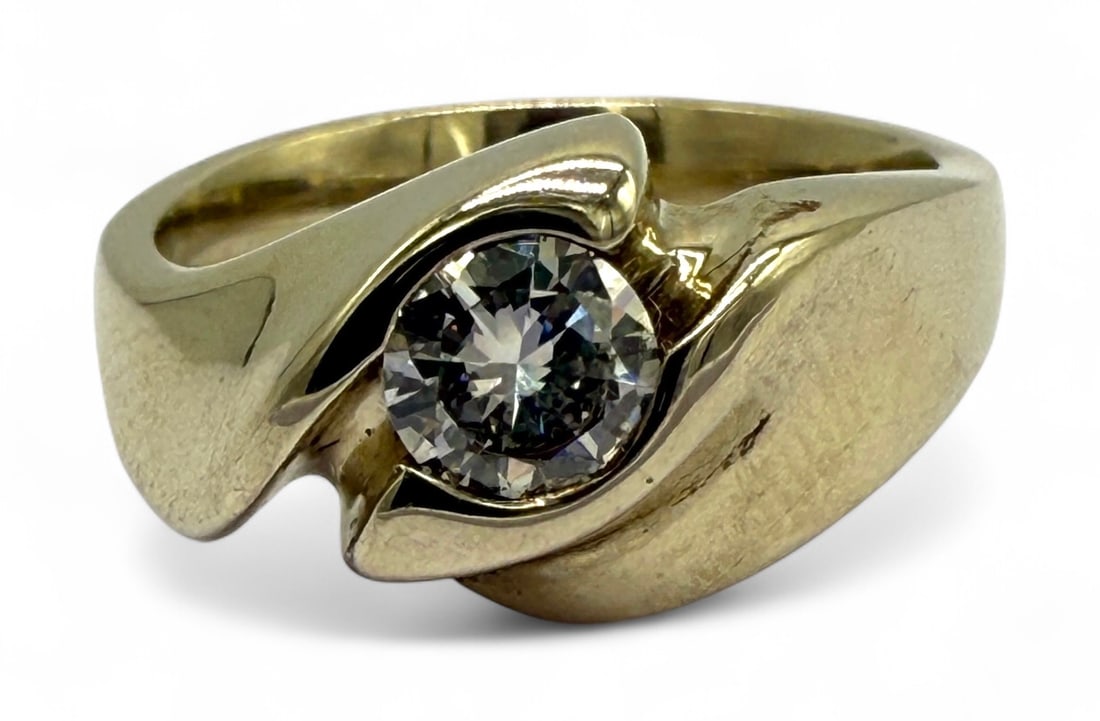 14K White Gold & Diamond Solitaire Ring (1 of 5)