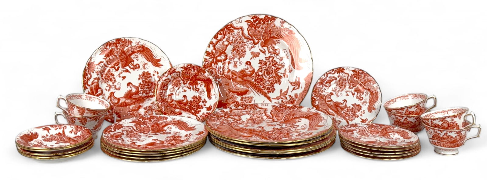 ( 30pc) Royal Crown Derby Red Aves Dinnerware (1 of 7)