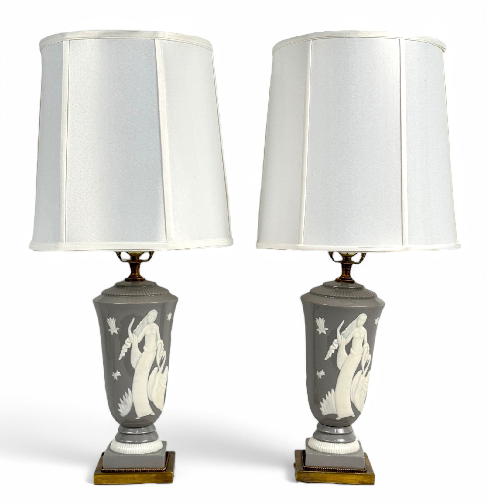 De Vegh For Lenox "Leda And The Swan" Porcelain Lamps (1 of 5)