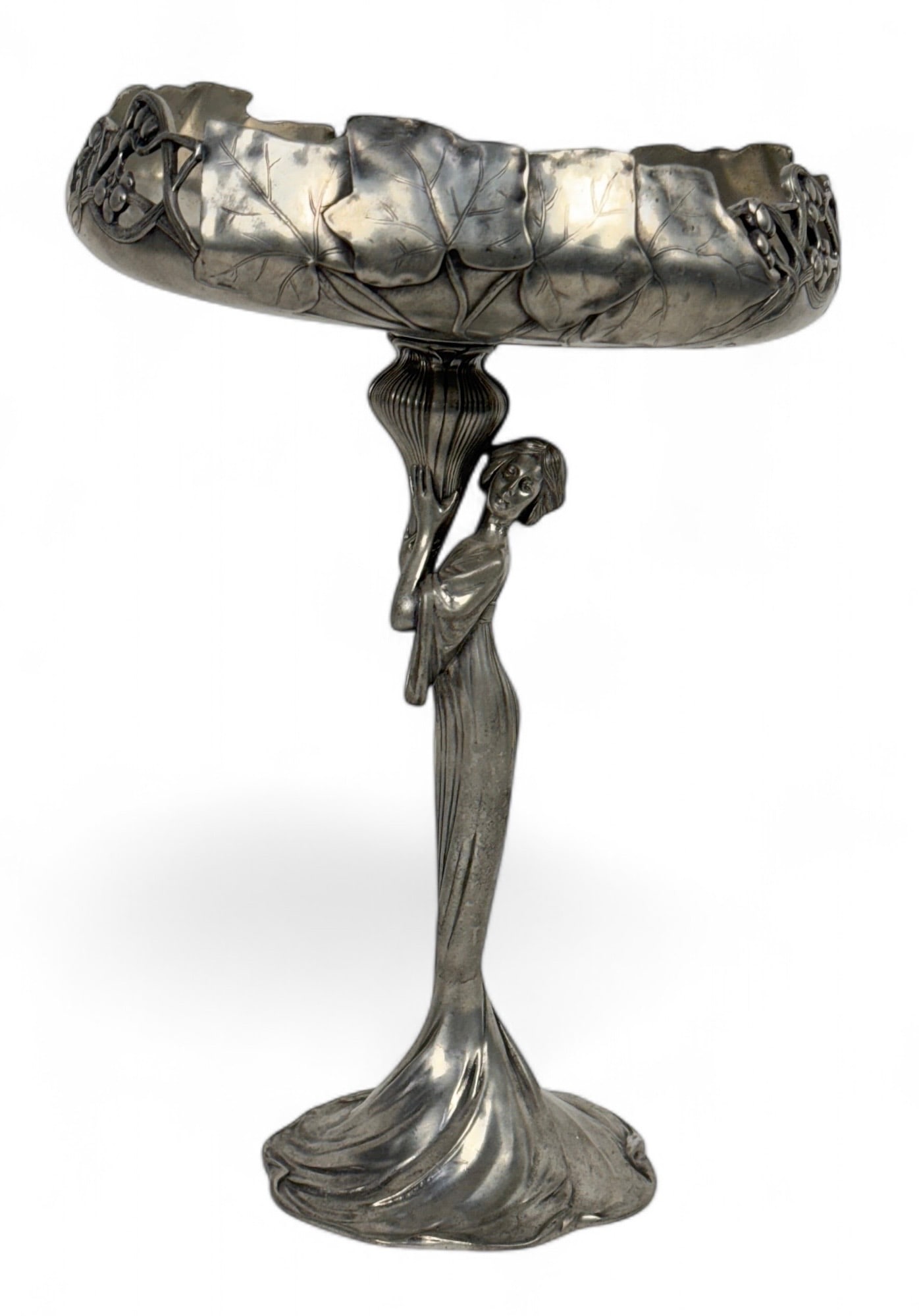 Achille Gamba Pewter Art Nouveau Fruit Stand (1 of 6)