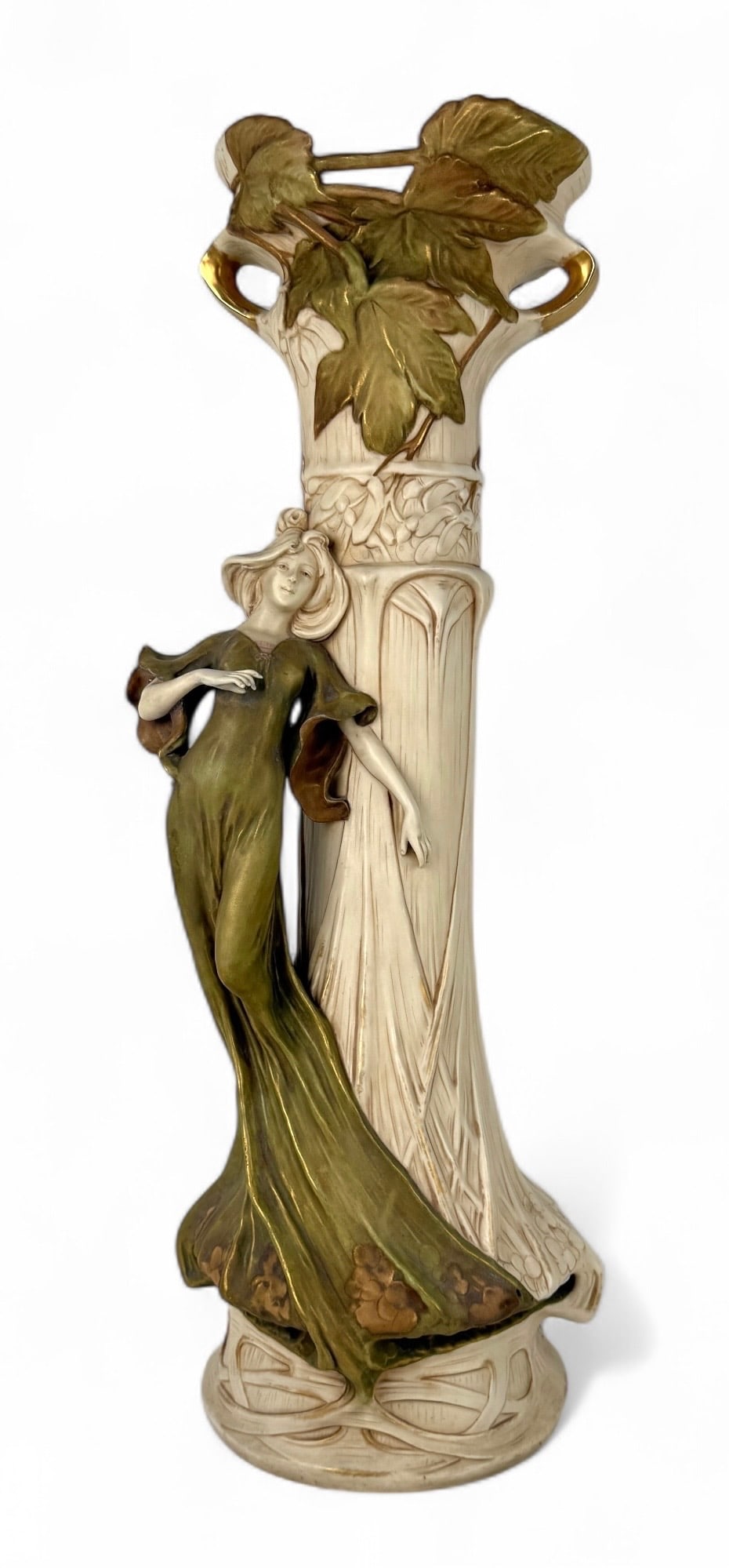 Large Royal Dux Art Nouveau Figural Vase (1 of 4)