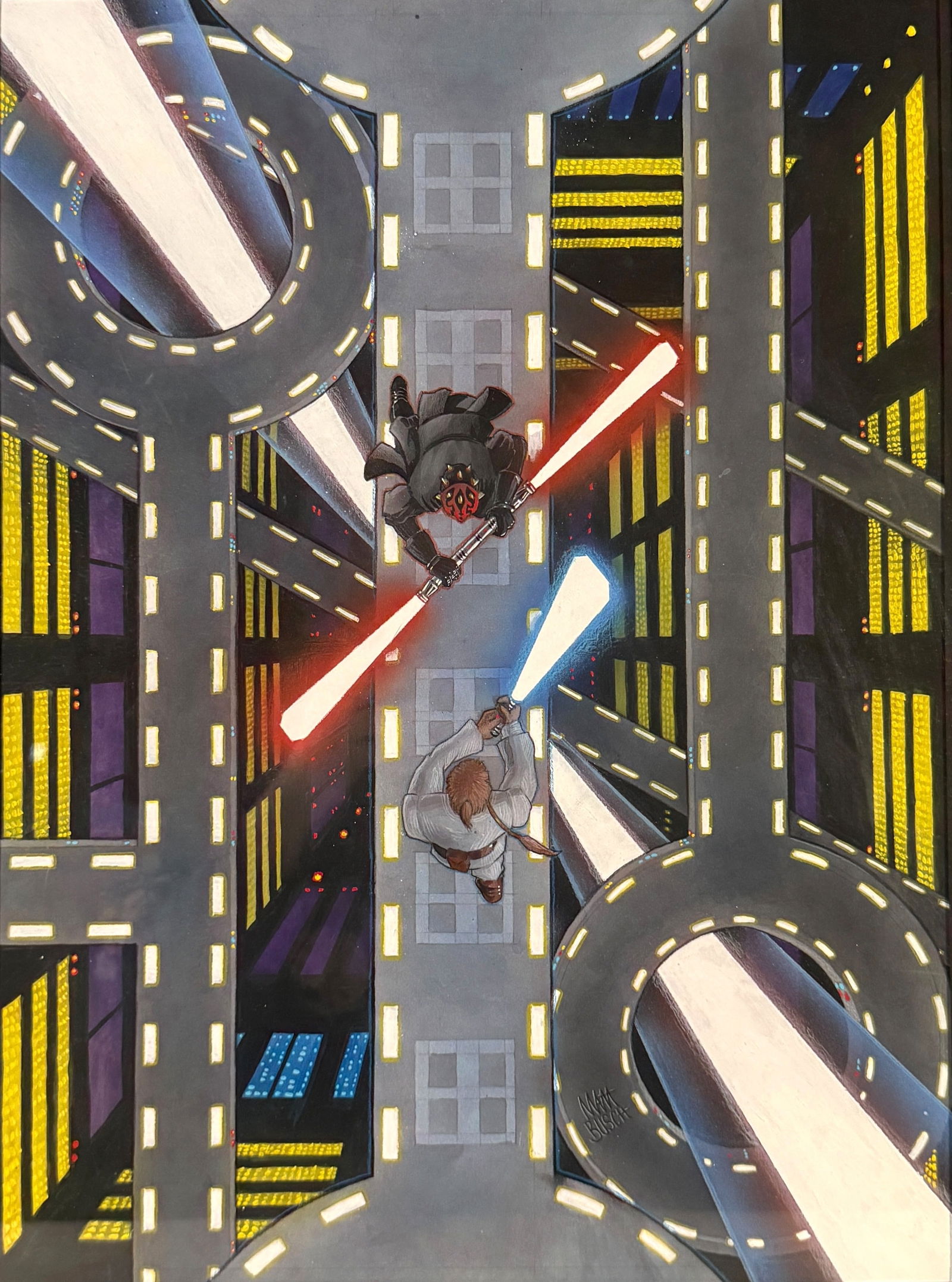 Matt Busch 'Star Wars' Mixed Media On Paper (1 of 5)