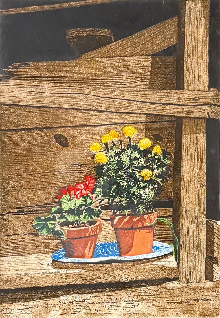 Bob Timberlake "Potted" Etching (1 of 7)