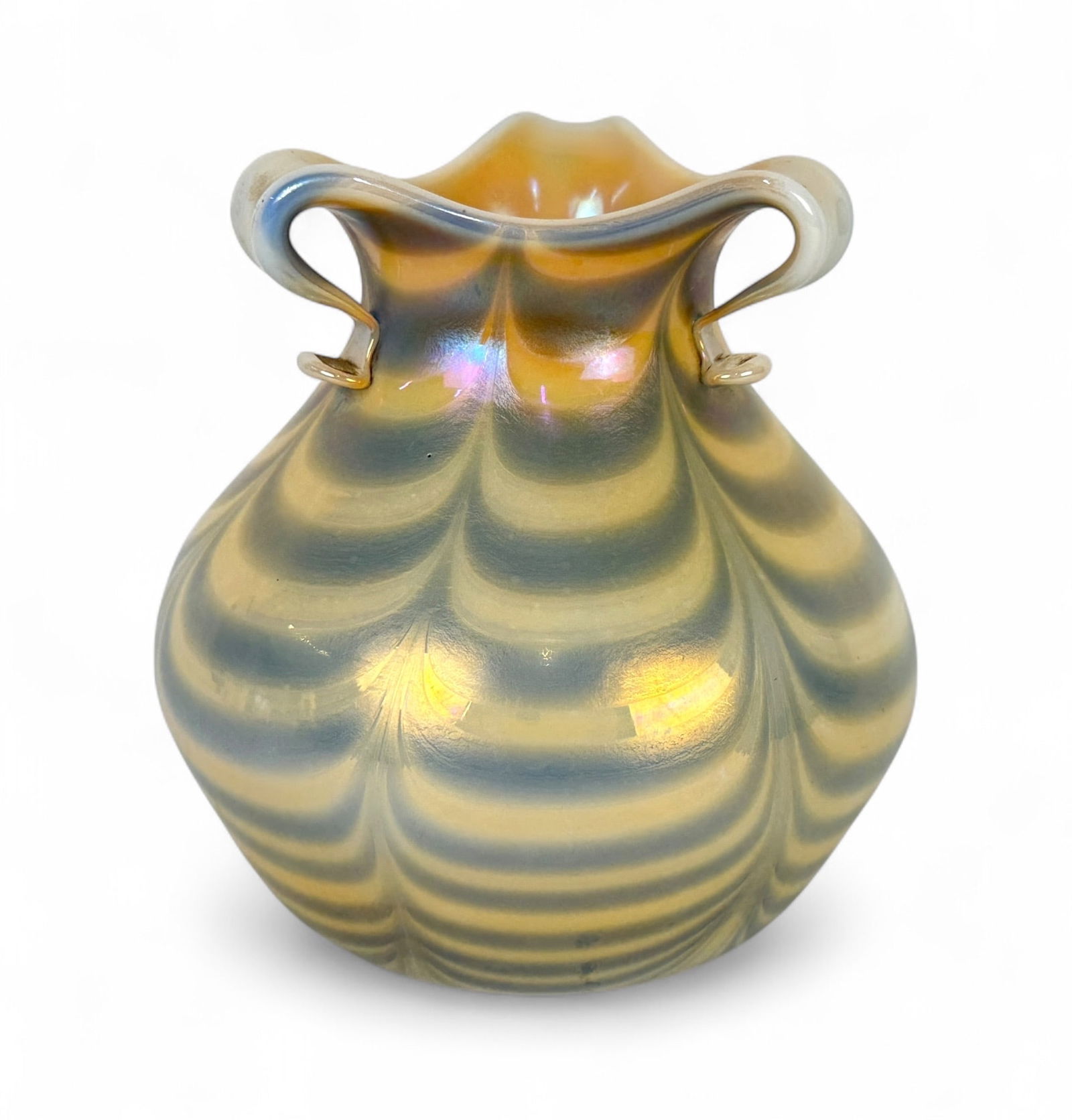 Imperial Glass Rabbit Ear Vase W/ Festoon (1 of 4)