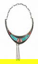 Preston Monongye Tufa Cast Silver Choker w/ Turquoise