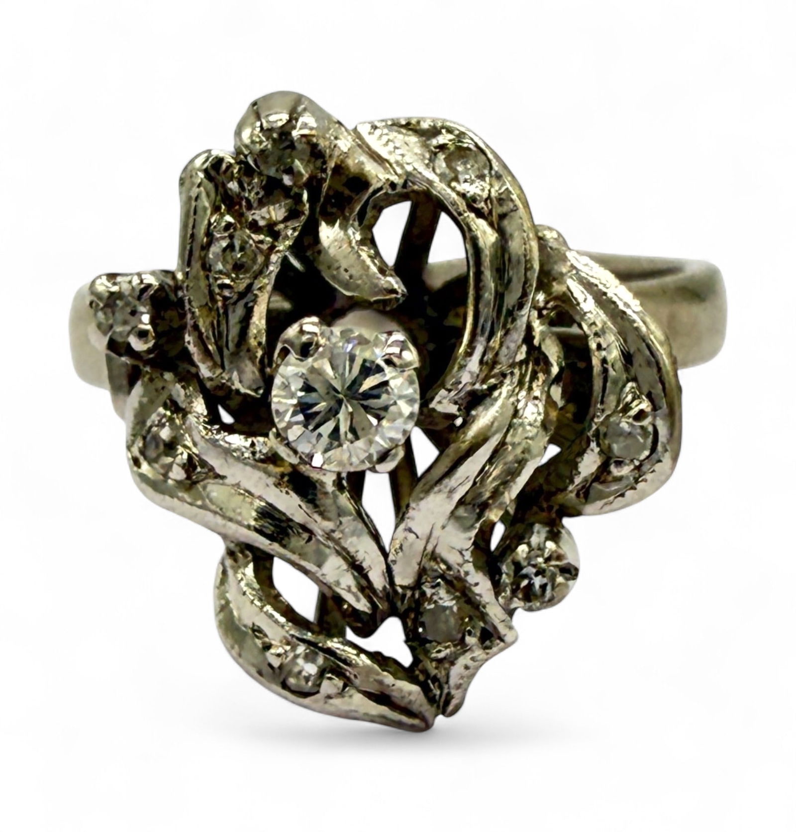 Diamond & Palladium Twist Ring (1 of 5)