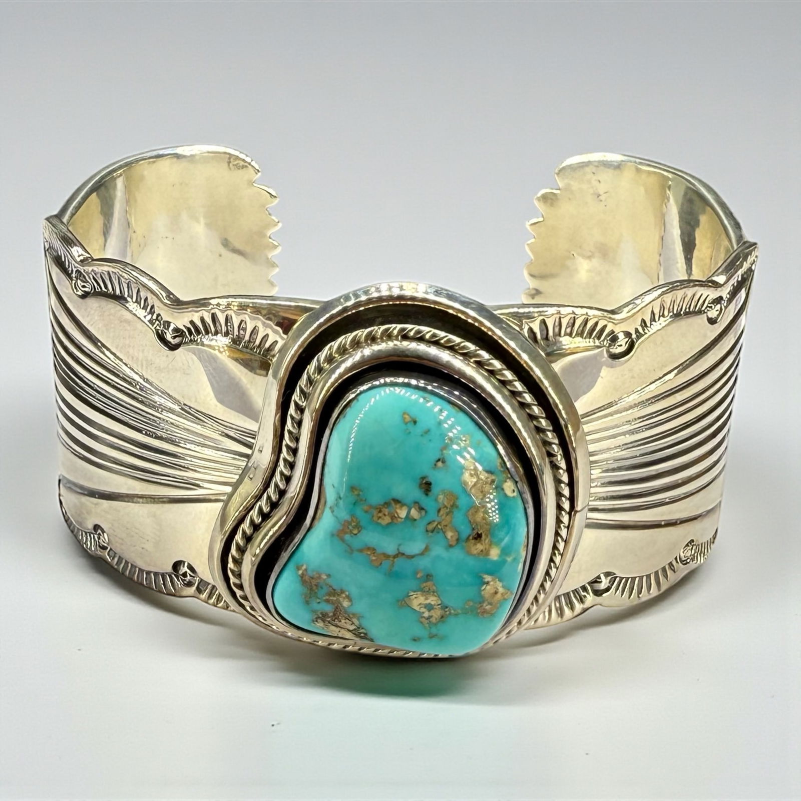 Ben Begaye Sterling Silver Turquoise Cuff Bracelet (1 of 5)