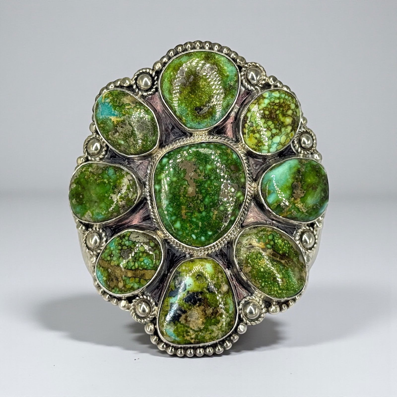 Roie Jaque Sterling Silver Senoran Gold Turquoise Cuff Bracelet (1 of 6)