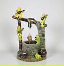Jerome Massier Majolica Well with Singing Frogs