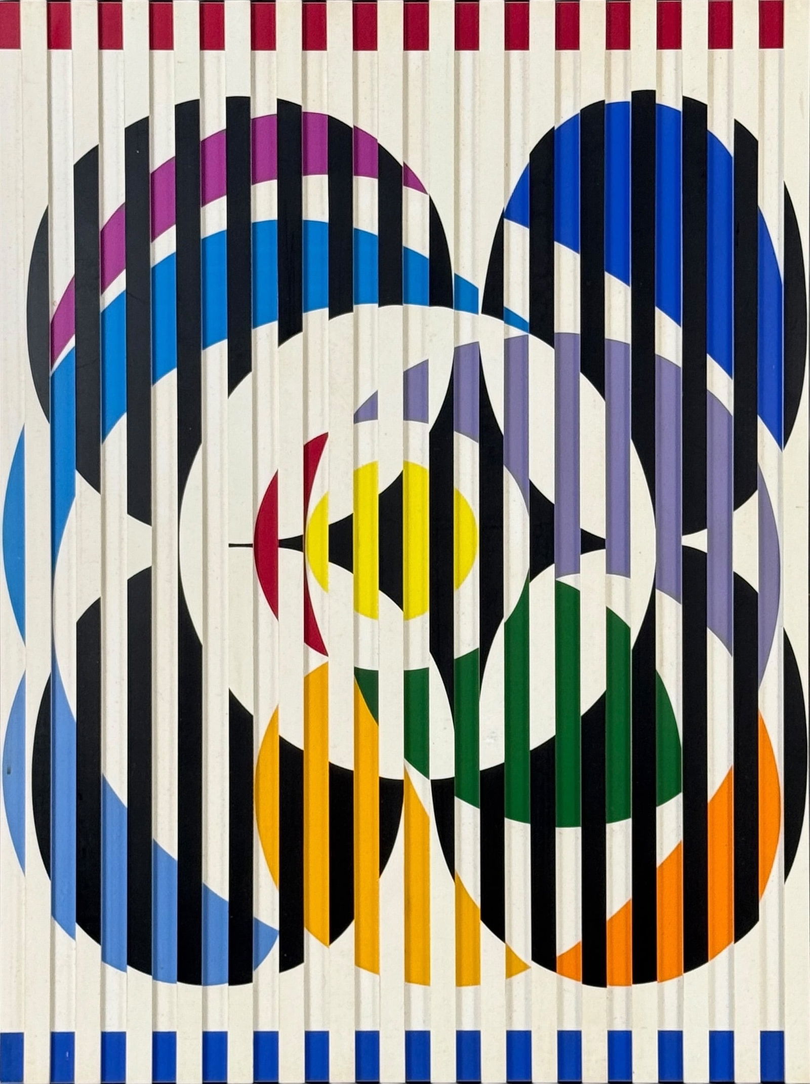 Yaacov Agam "Birth of a Flag 1976" Embossed Screenprint (1 of 5)