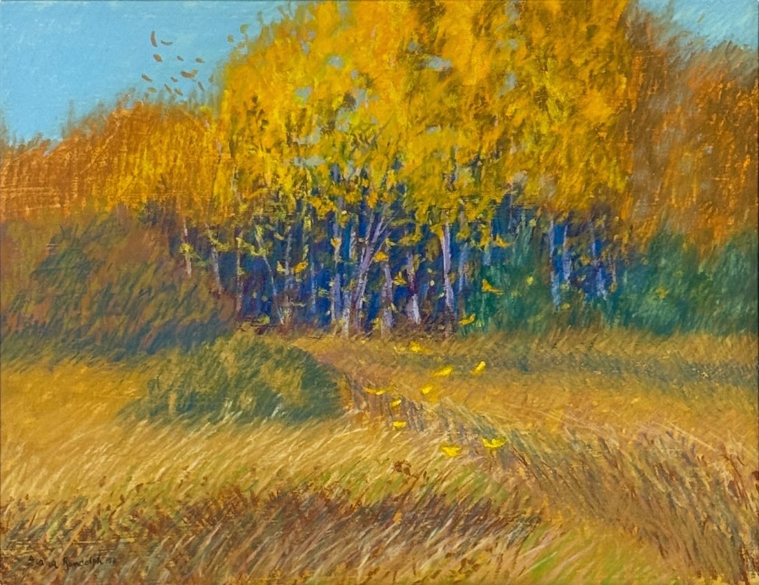 Diana Randolph “Zest of Autumn" Pastel On Board: Signed: lower left Titled on verso Dated: 1999 Frame: 21” x 25” Image: 13 1/2” x 17 1/2” Condition: Both the image and the frame are in very good condition