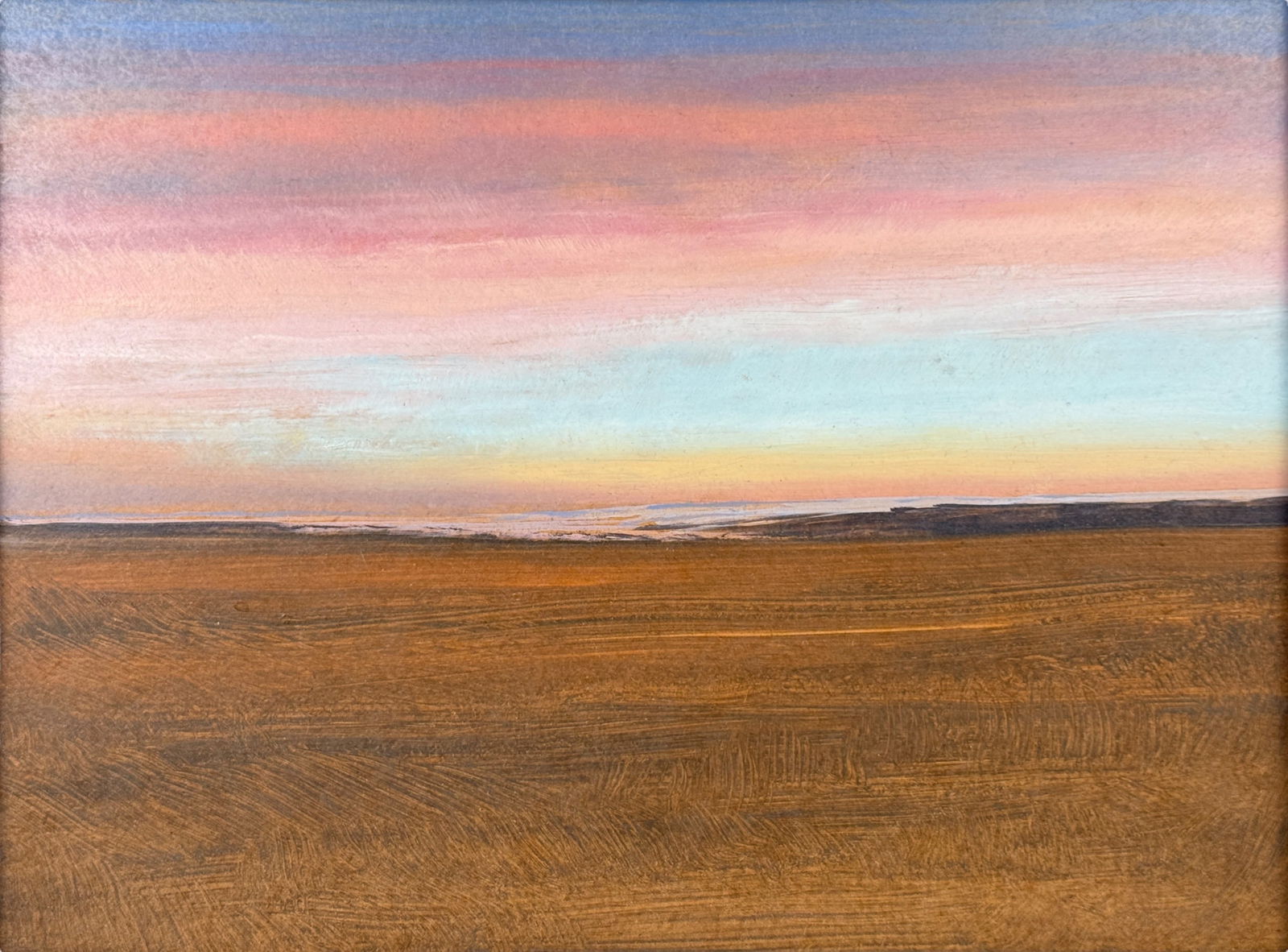 Jeff Aeling '"Luminous"' Oil On Board: Signed, titled, and dated on reverse. Dated: 1998 Frame: 15" x 18" Image: 9" x 12" Condition: Both frame & image are in good condition