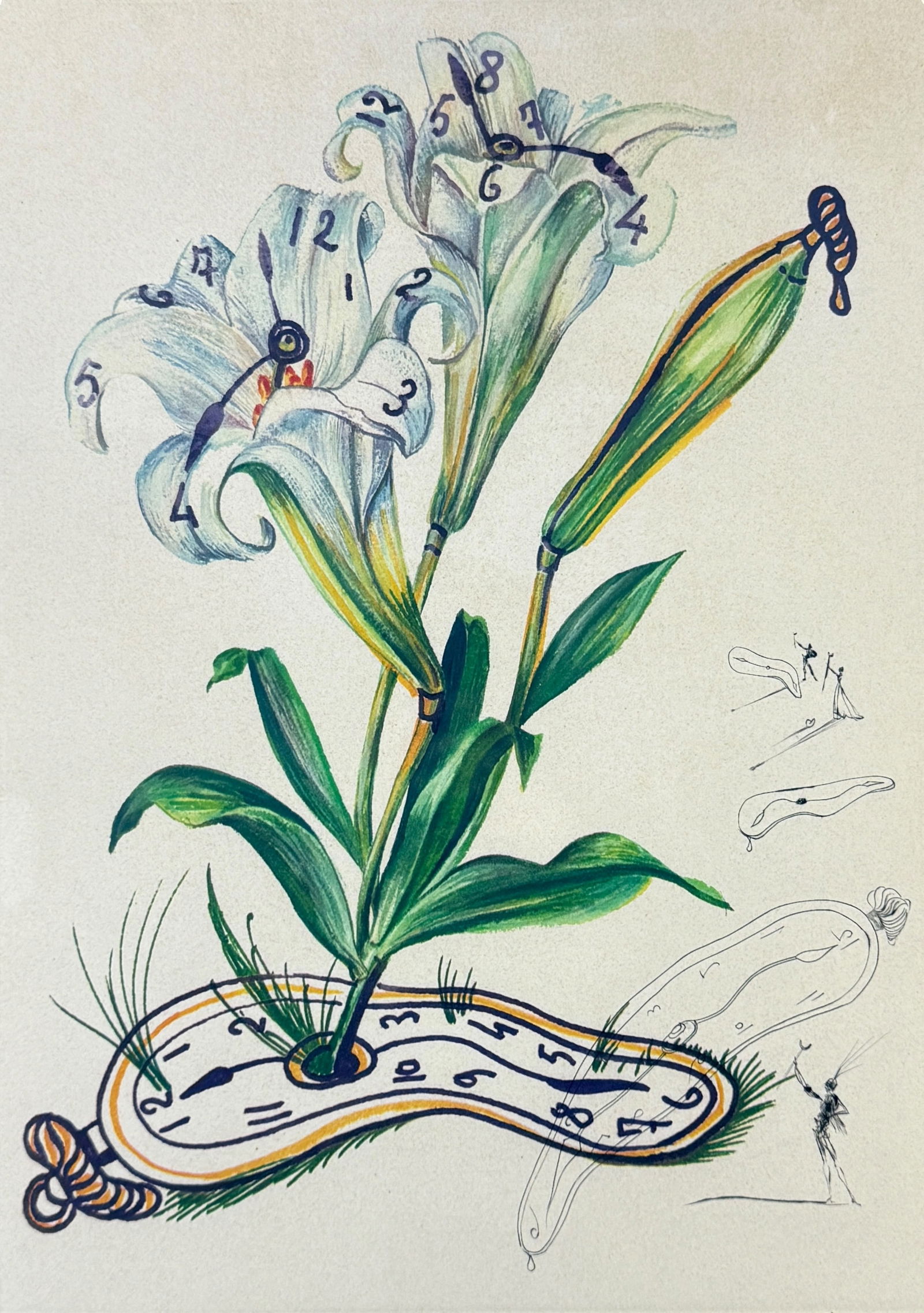 After Salvador Dali "Lilies Of Time" Lithograph (1 of 7)
