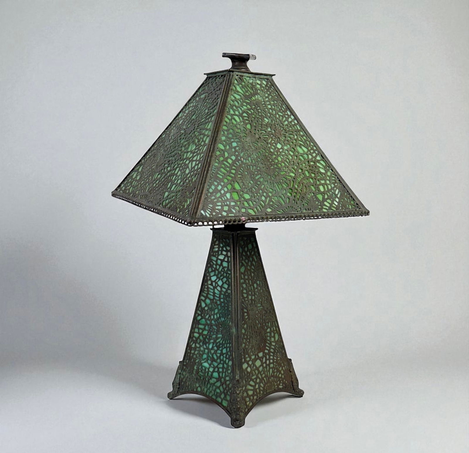 Riviere Studios Slag Glass Overlay Table Lamp (1 of 6)