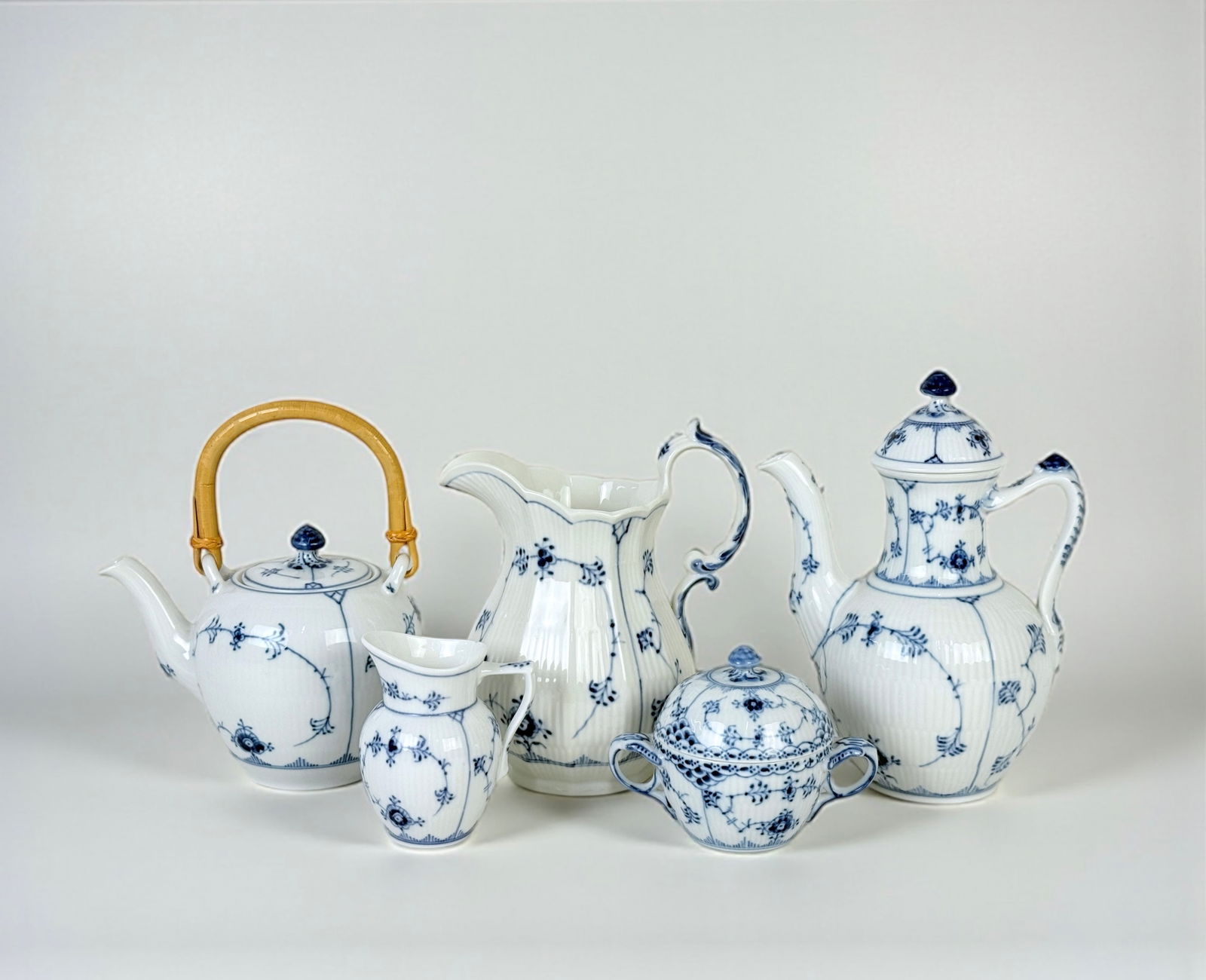Royal Copenhagen Blue Fluted Tea & Coffee Set (1 of 14)