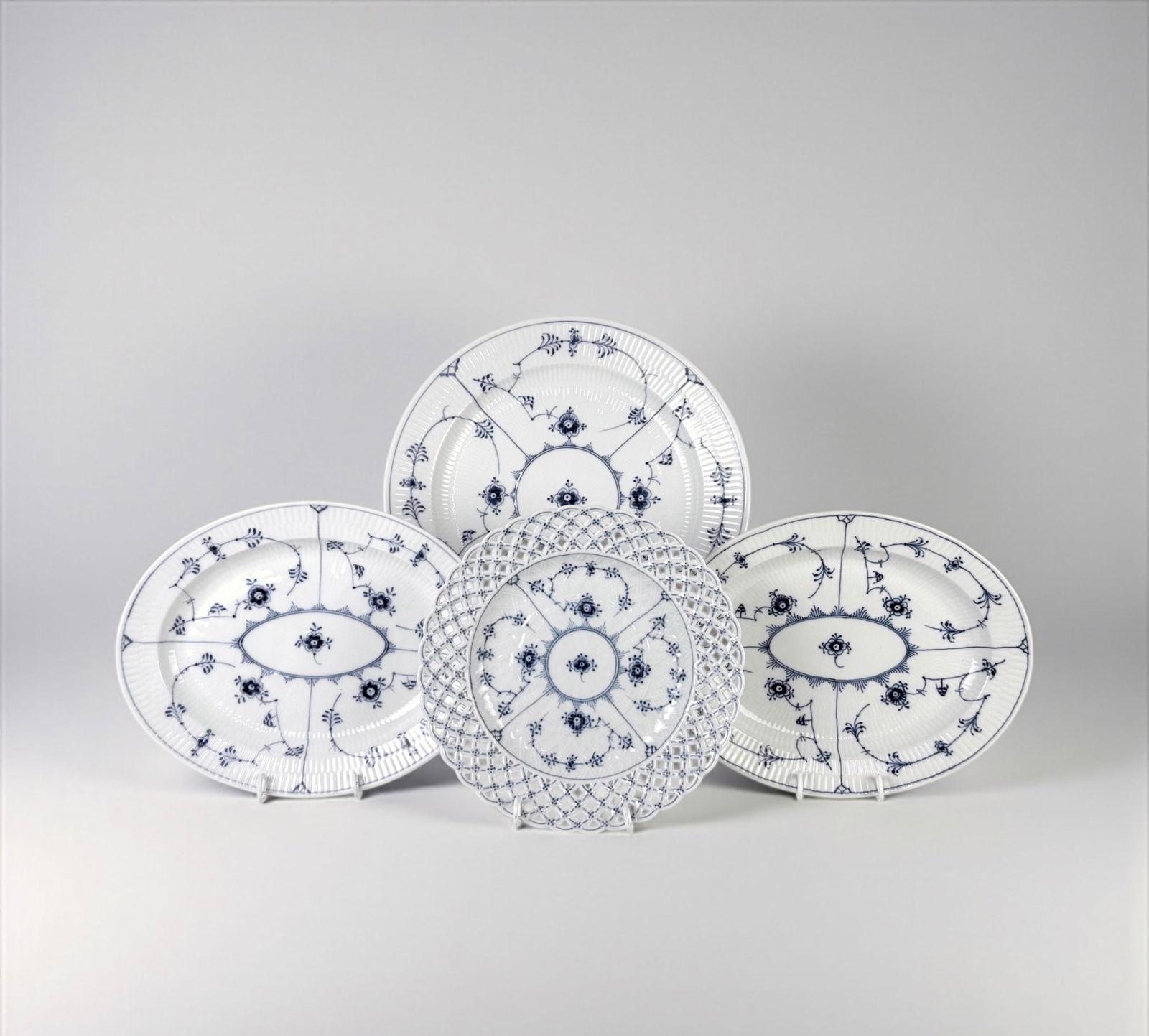 (4pc) Royal Copenhagen Blue Fluted Plain Porcelain Serving Platters (1 of 7)