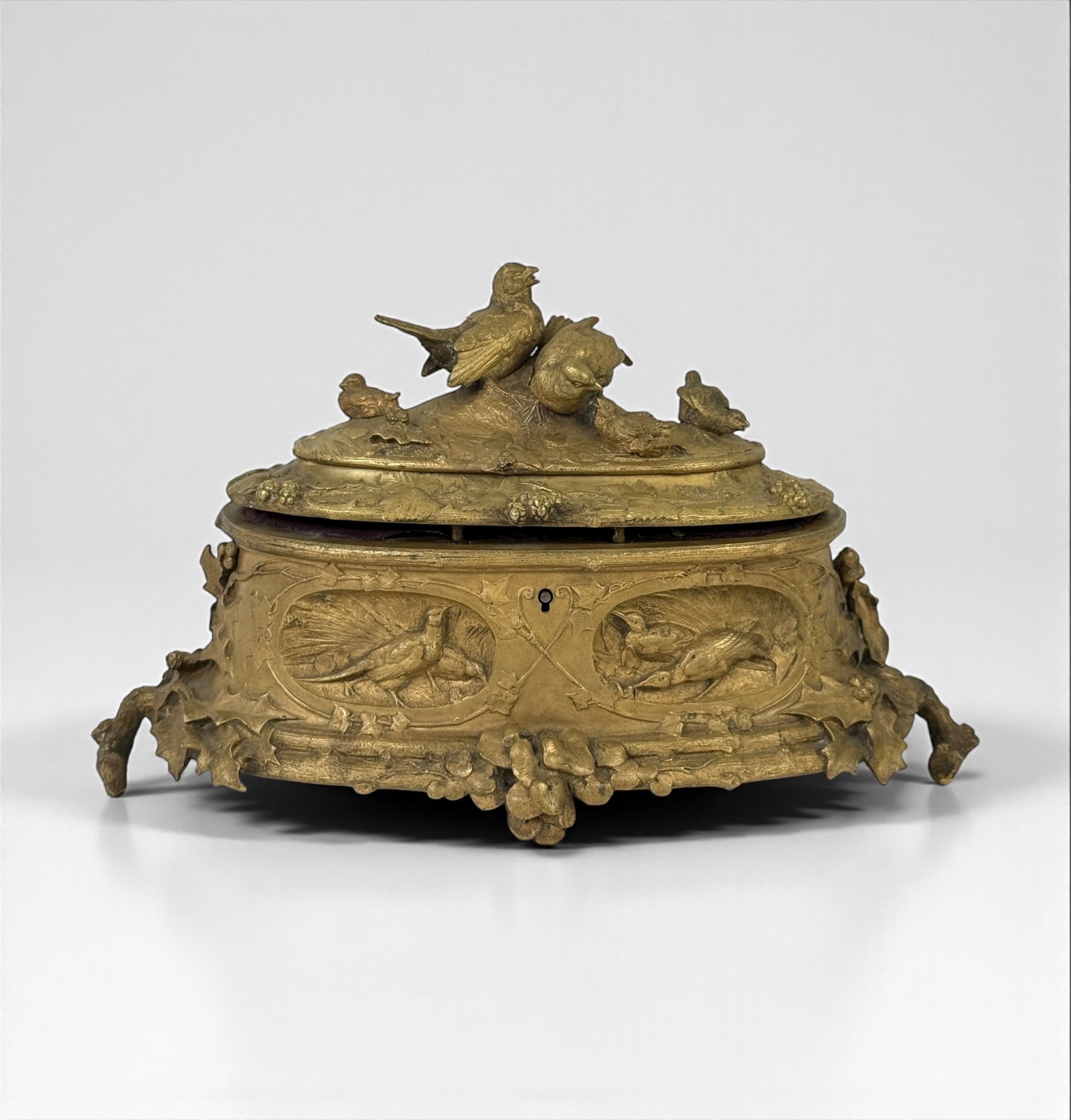 Ornate Bronze Bird Music Box With Reuge Swiss Movement (1 of 11)