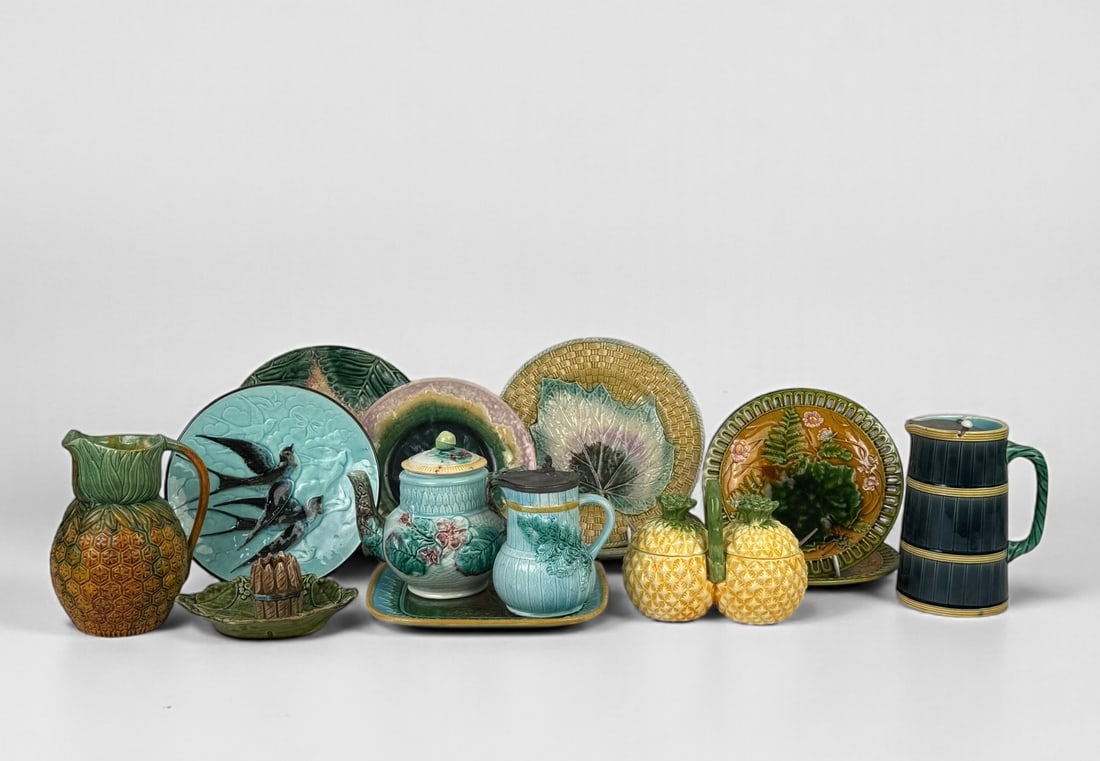 Group of Vintage Majolica Plates & Serving Pieces (1 of 20)