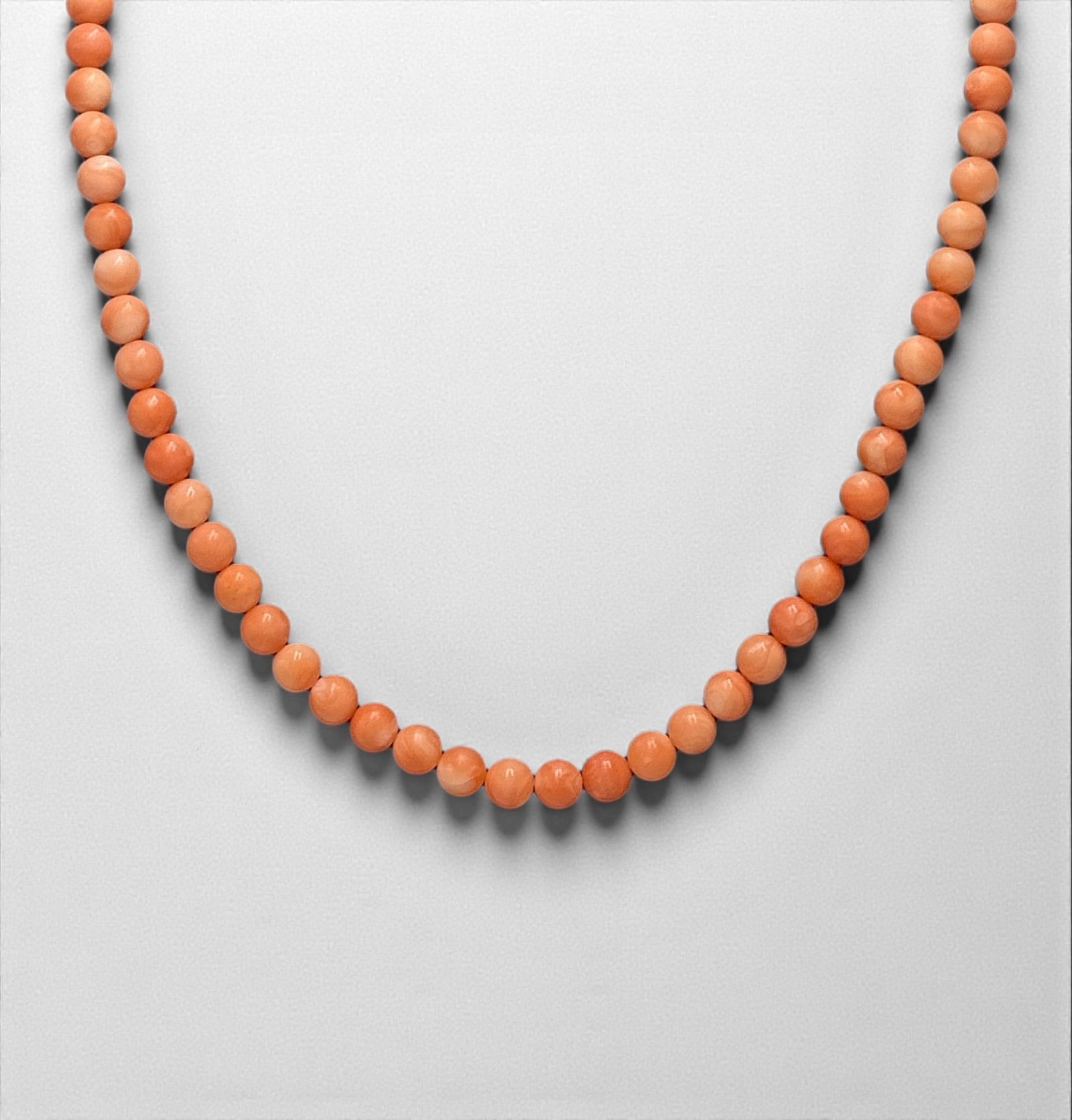 Beaded Coral Necklace W/ 14K Gold Clasp (1 of 4)