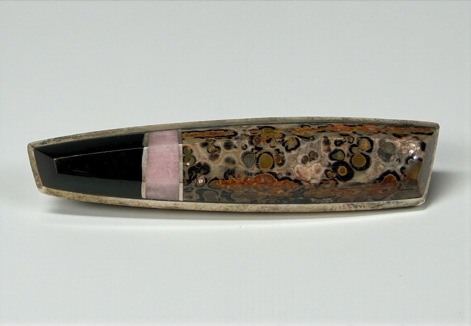 Sterling & Jasper Stone Brooch (1 of 3)