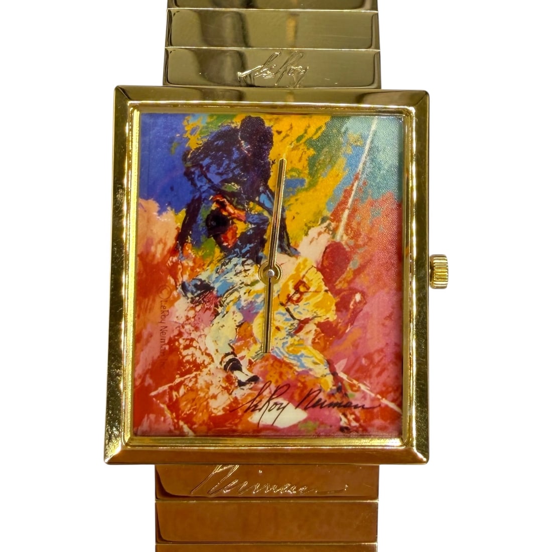 Bulova LeRoy Neiman Artists Gold Plated Quartz Watch (1 of 4)