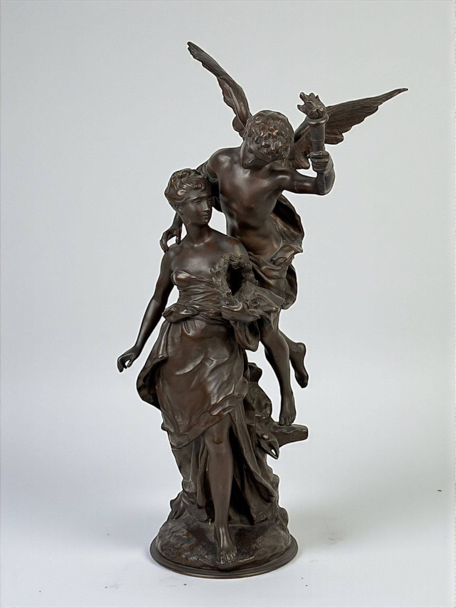 Mathurin Moreau "Allegory of Victory" Antique Bronze Sculpture (1 of 10)