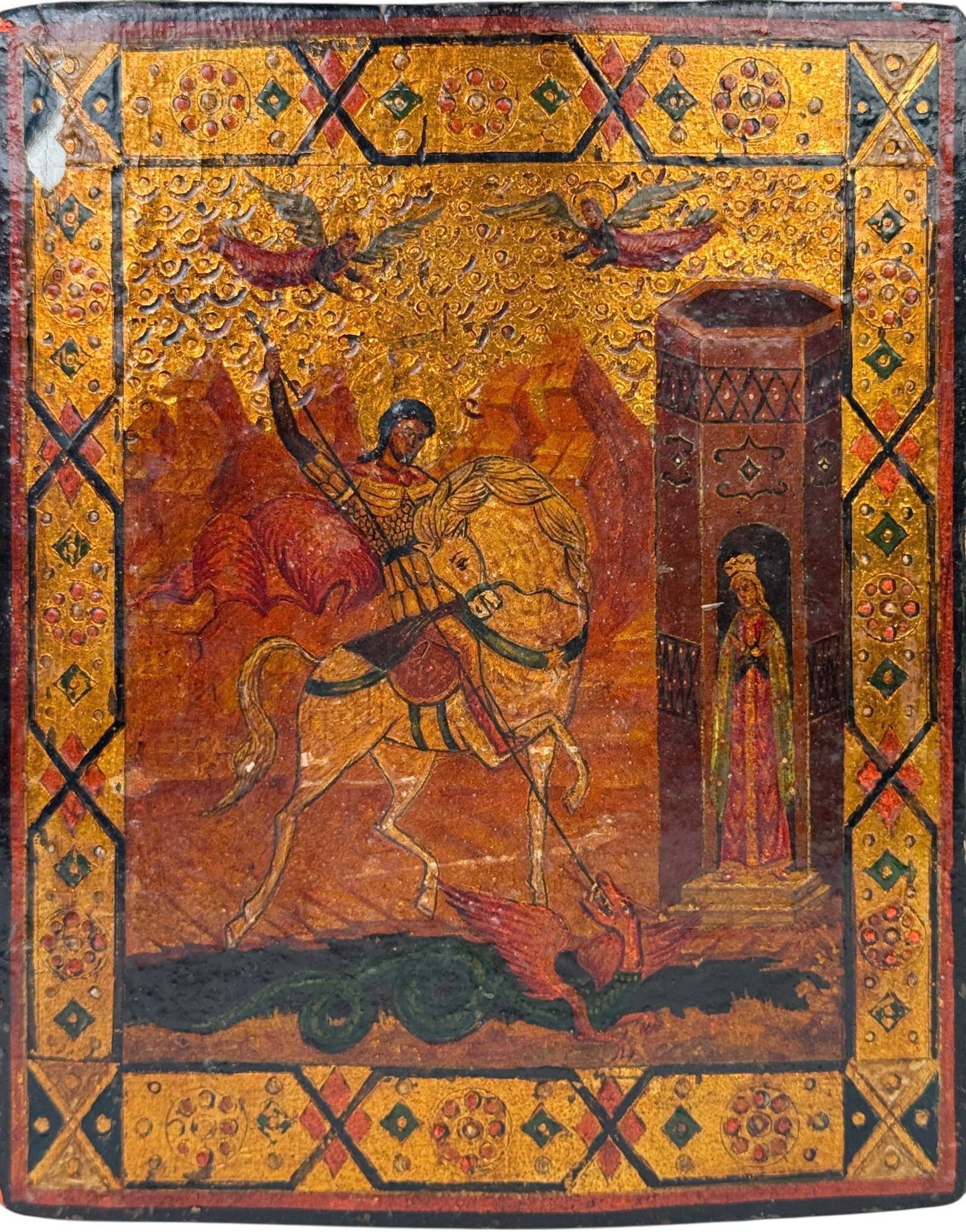 Antique Russian Icon of Saint George (B) (1 of 3)