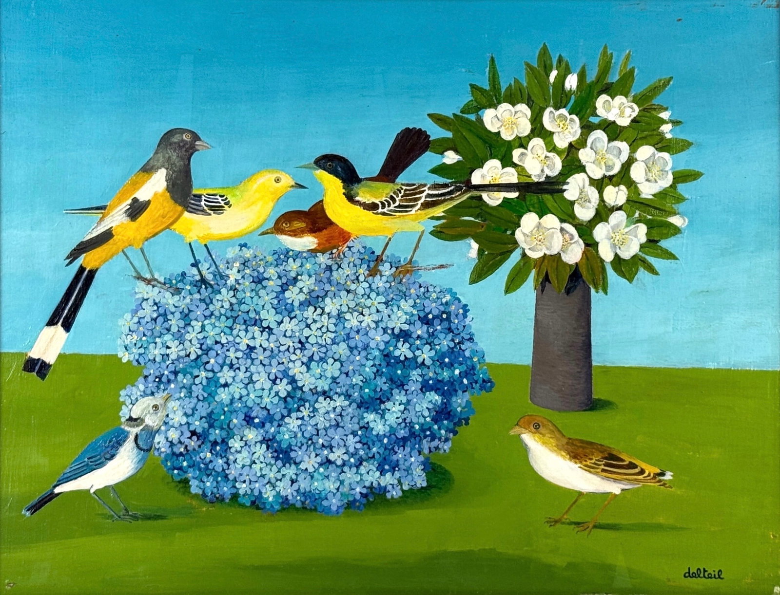 Maite Delteil "Pepiement" Oil on Board (1 of 5)