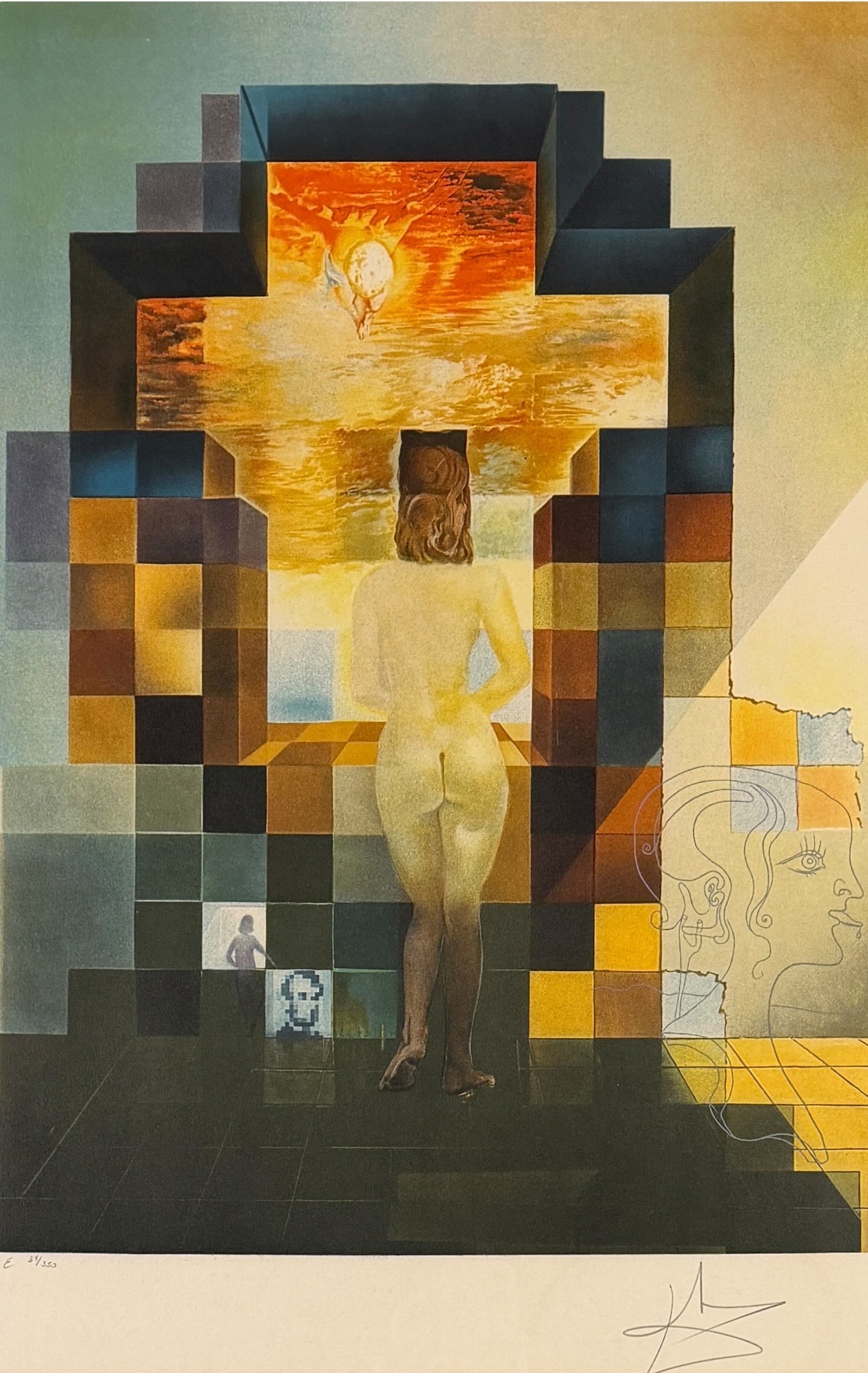 Salvador Dali "Lincoln in Dalivision" Lithograph (1 of 5)