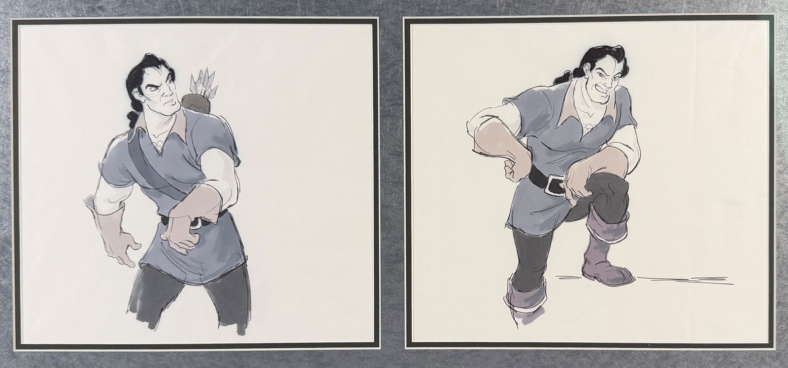 Andres Deja Beauty and the Beast Sketches: Comes with Certificate of Authenticity. Frame: 21" T x 37" W Condition: Images are in very good condition. 