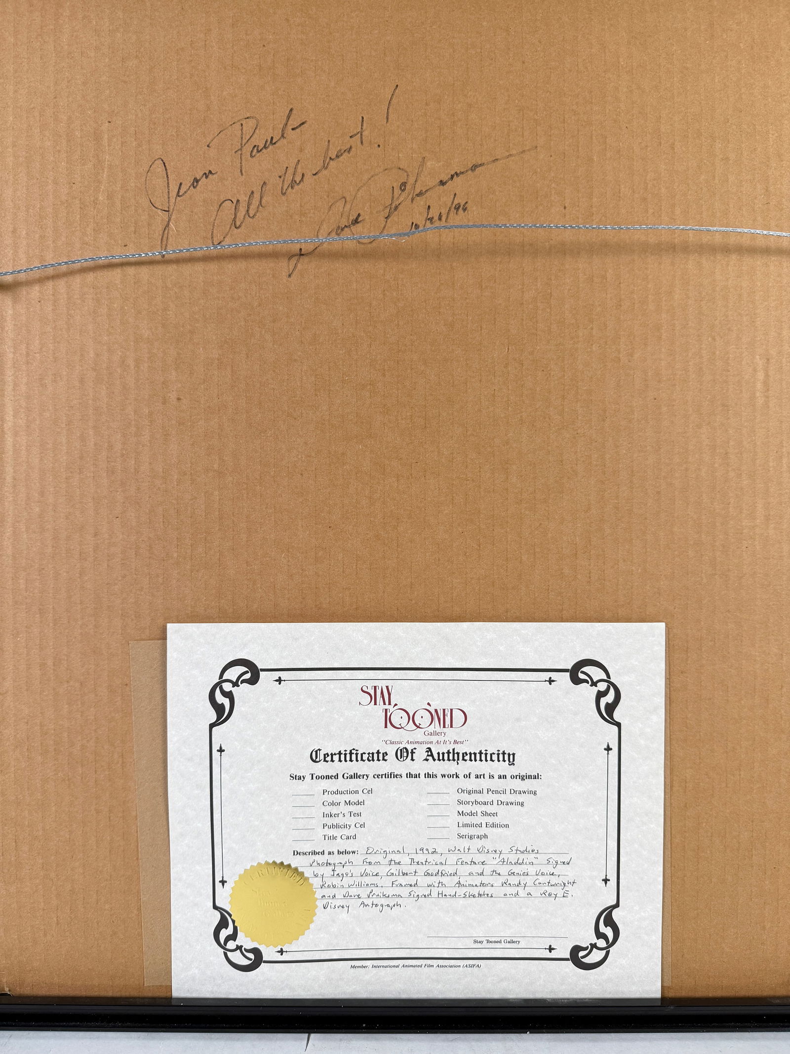 Aladdin Cast Signed Ensemble - 7