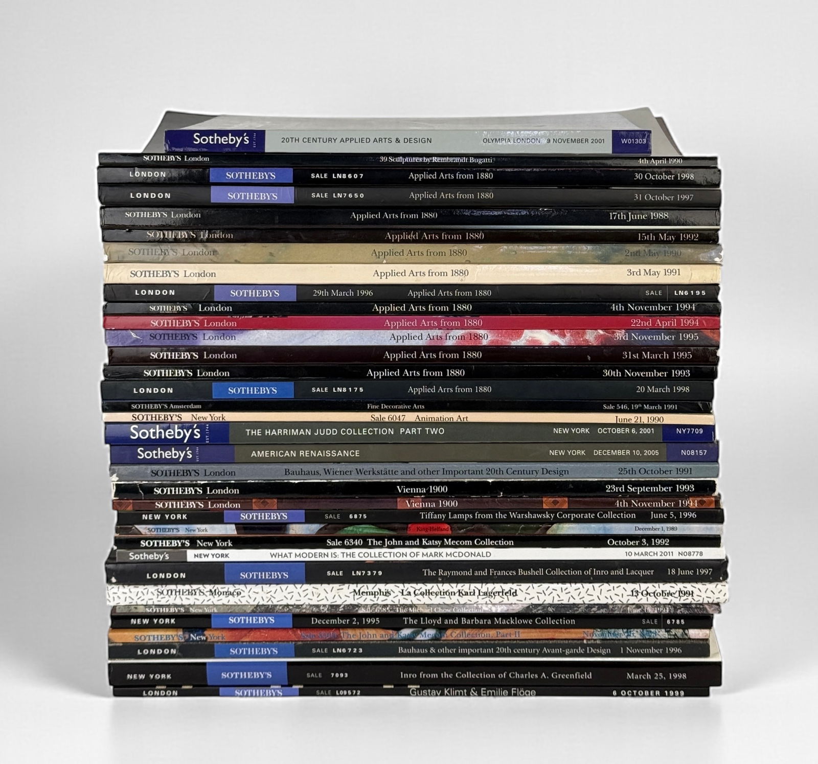 (33) Sotheby's Catalogs - Special Collections & Applied Arts/Design (E) (1 of 2)