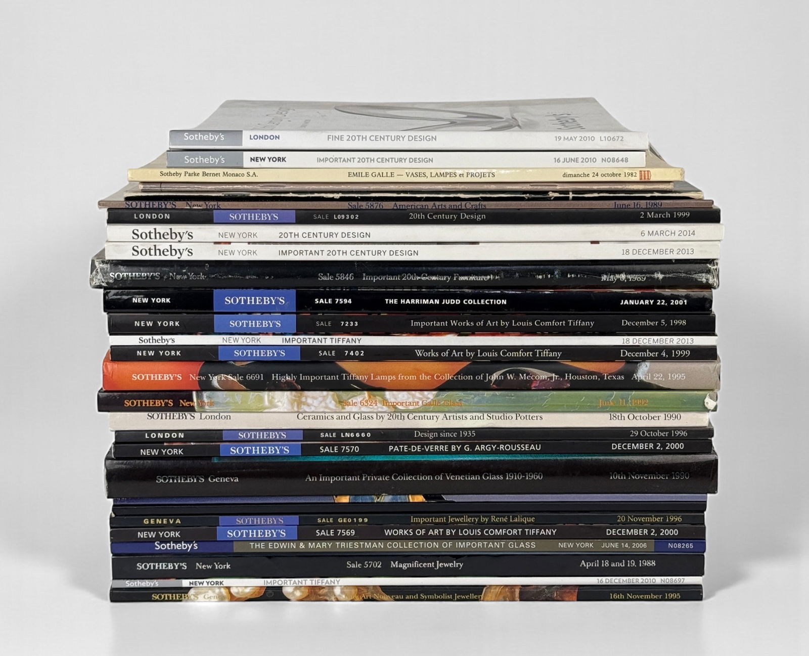 (27) Sotheby's Catalogs - Jewelry/Glass/Architecture and Design (G) (1 of 2)