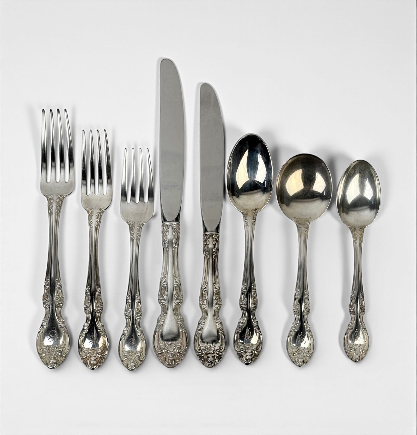 (217 pc) Gorham Melrose Sterling Silver Flatware Set - 2