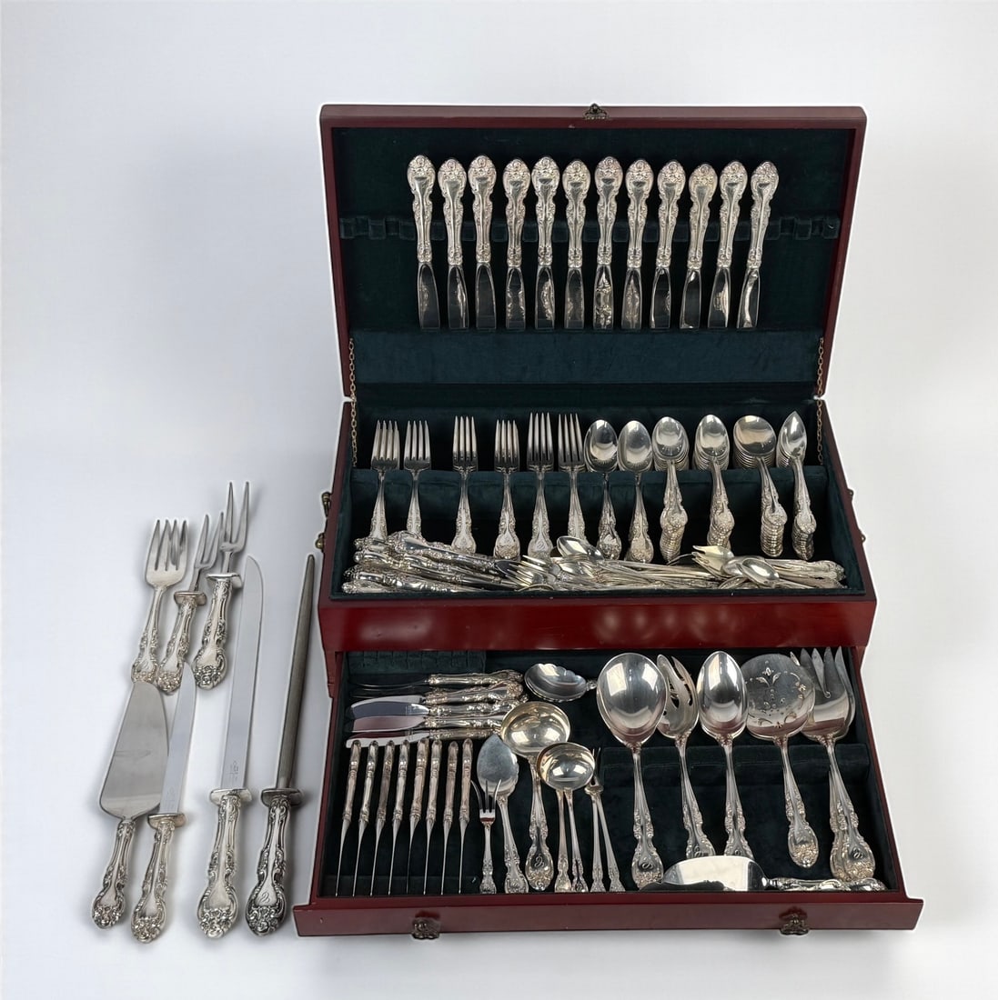 (217 pc) Gorham Melrose Sterling Silver Flatware Set - 7