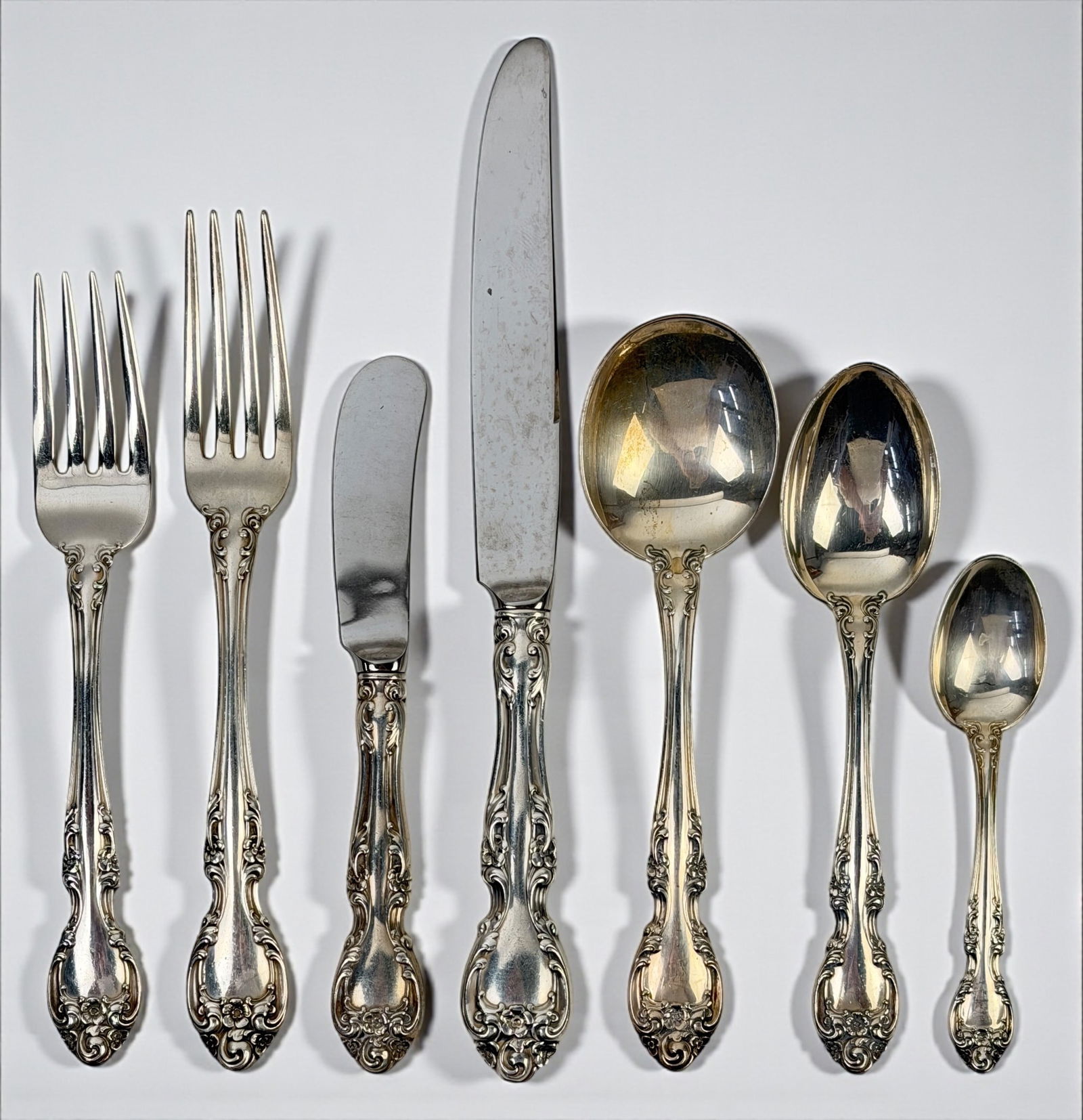 (75pc) Gorham Melrose Sterling Silver Flatware Set (1 of 5)