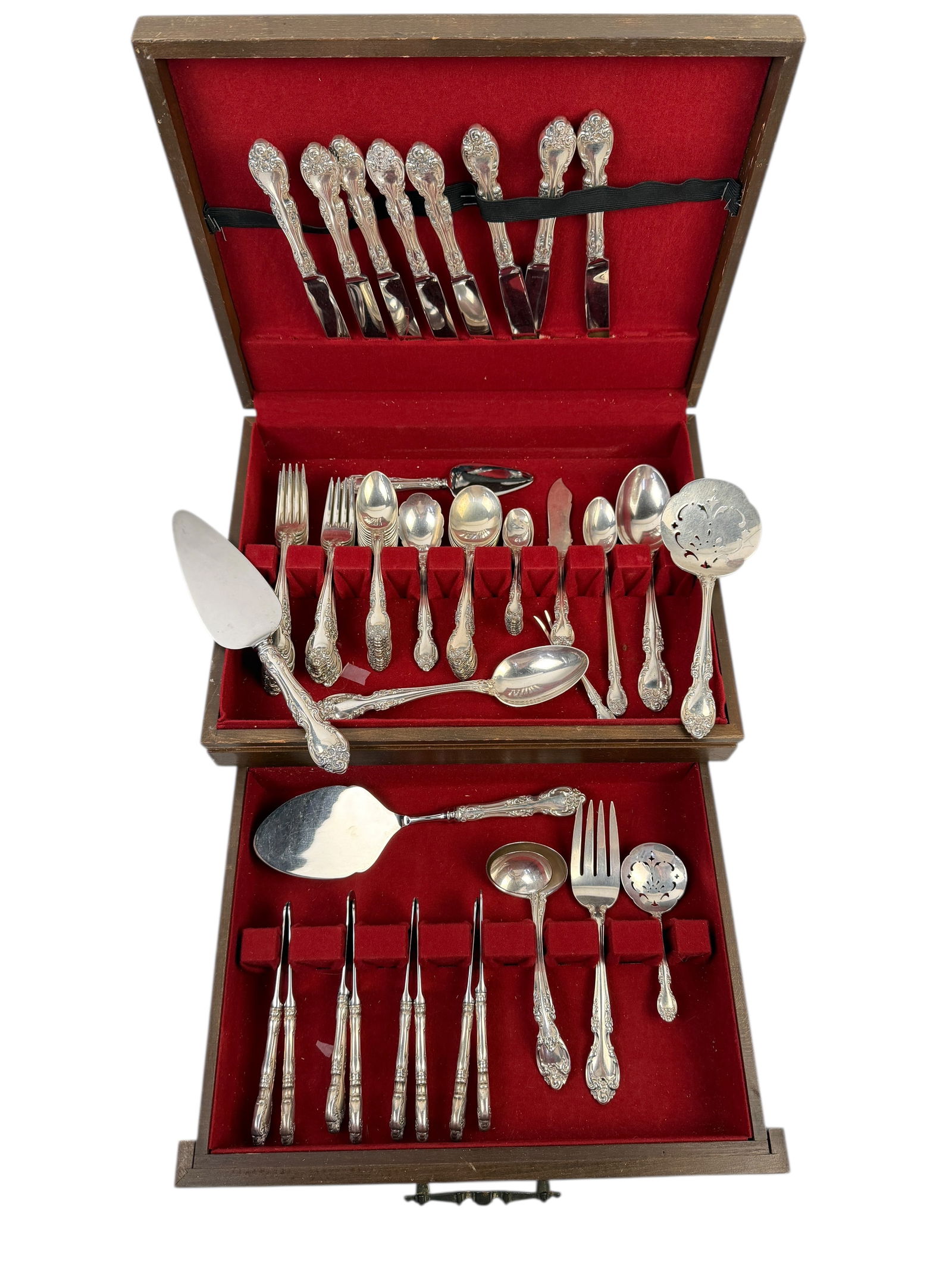 (75pc) Gorham Melrose Sterling Silver Flatware Set - 2