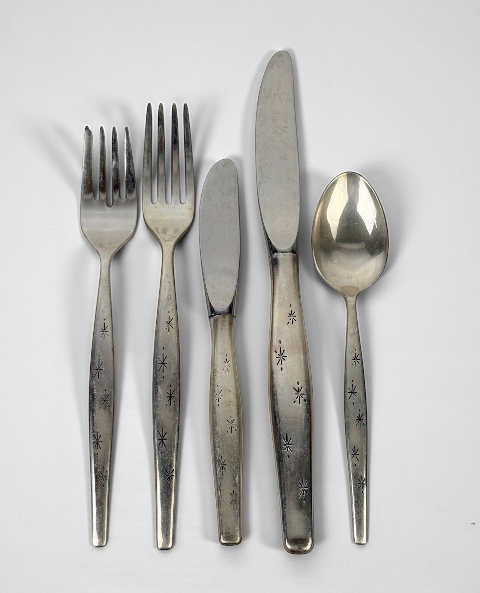 (57) Gorham Sterling Silver Stardust Flatware Set (1 of 5)