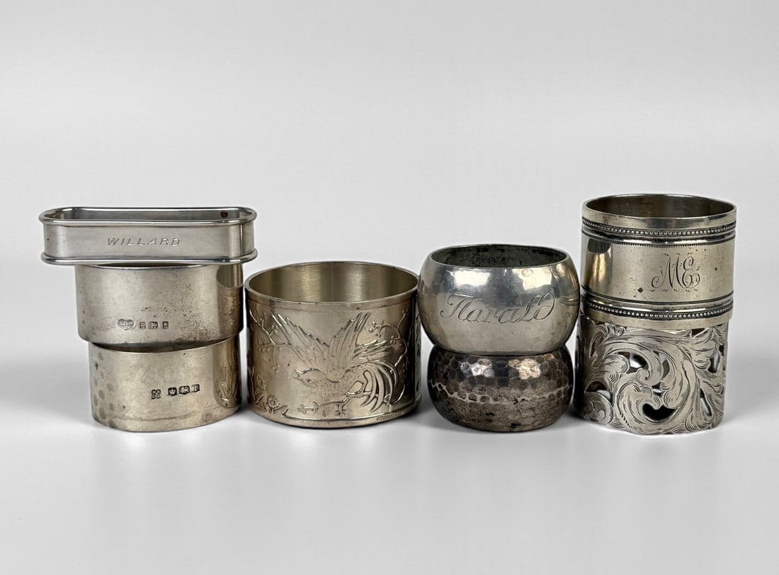 (8pc) Sterling Silver Napkin Rings (1 of 7)