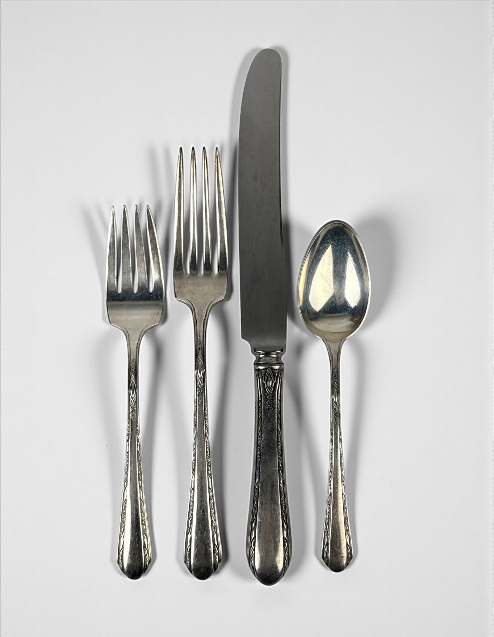 (43pc) Towle "Chased Diana" Sterling Silver Flatware Set (1 of 6)