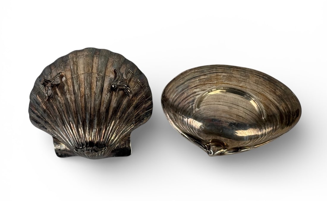 (2) Sterling Shell Trays - 3