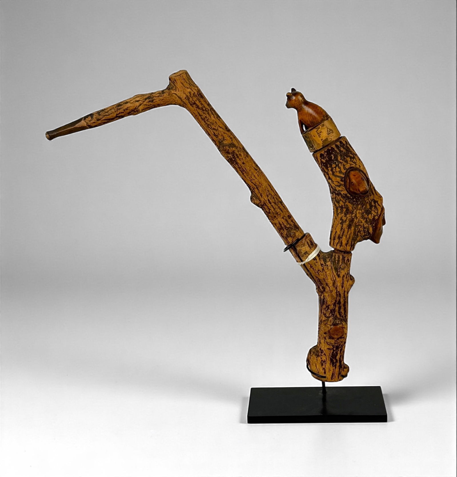 19th Century Carved Wooden Whistling Pipe (1 of 7)