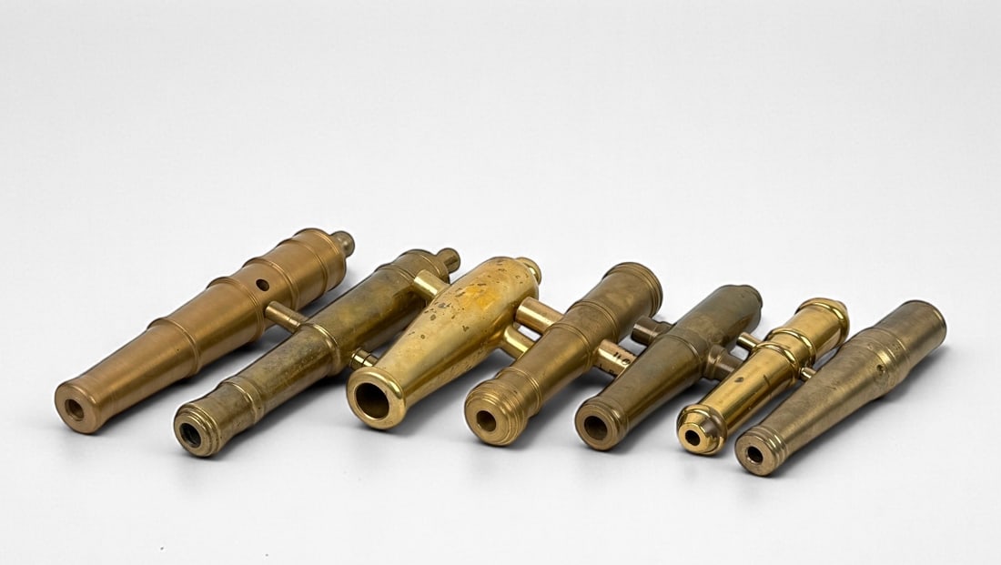 (7) Vintage Brass Cannon Barrels (1 of 3)