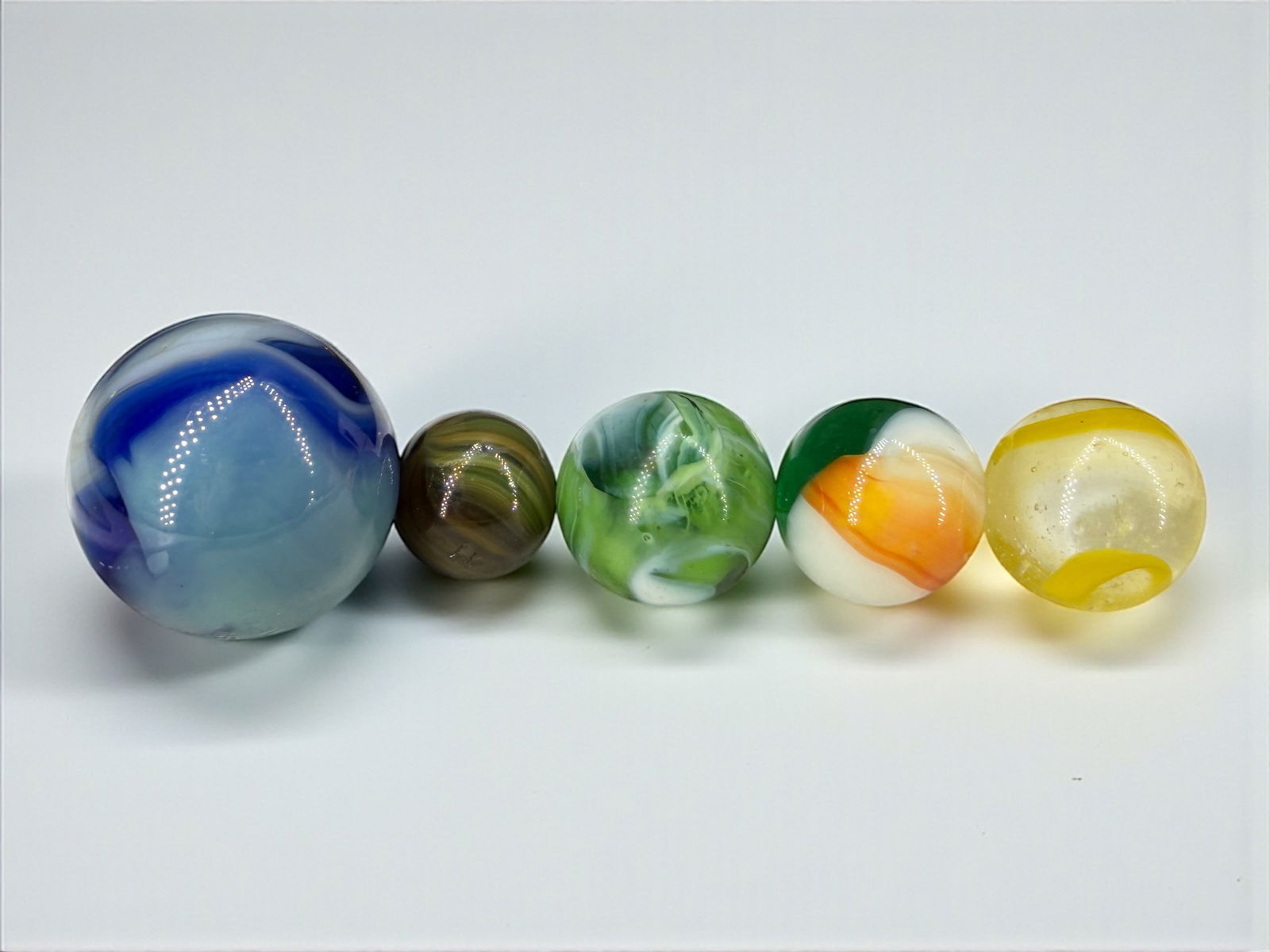 (5) Assorted Vintage Marbles (C) (1 of 2)