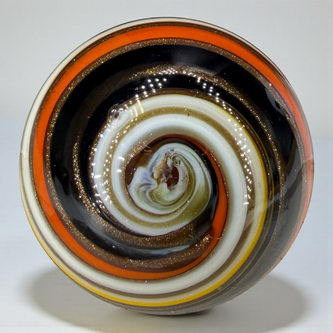 Vintage Marble 1.97" Swirl W/ Gold Flake (1 of 3)